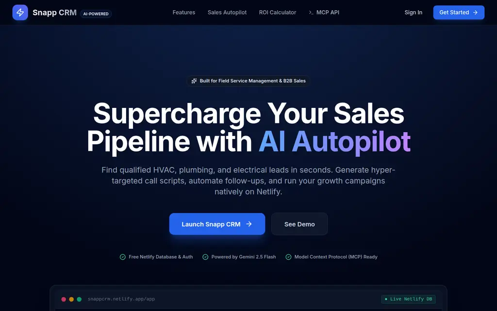 Snapp-CRM — field-service CRM built on ServiceFusion data